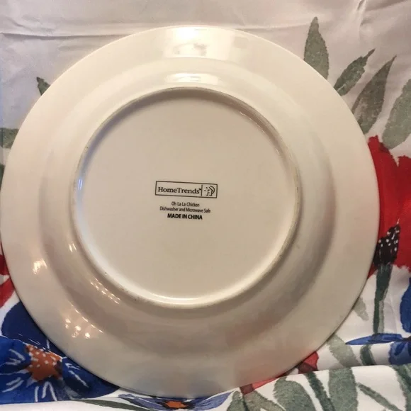 DONATED Lot of four Home Trends “Oh La La Rooster”8.5” Salad Plates - Picture 8 of 8